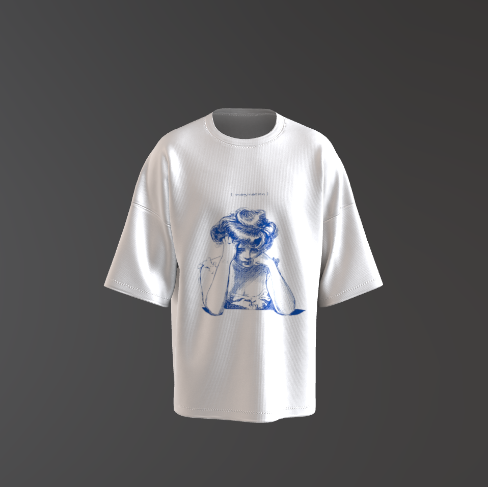 Énigme Blanche Tee – Luxury Oversized Graphic T-Shirt