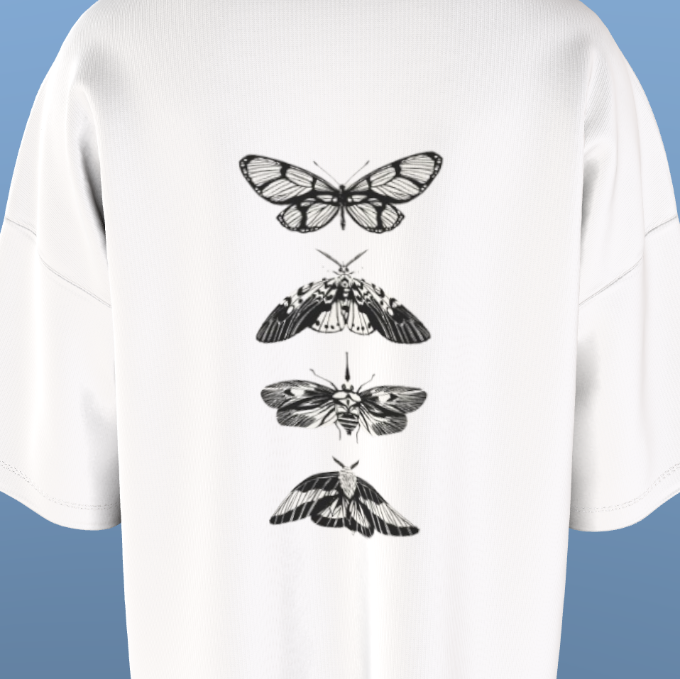 Papillon Nocturne Tee – Luxury Oversized Designer T-Shirt